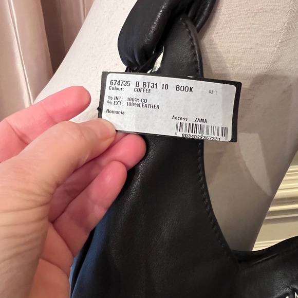 NWT Furla Zama Coffee Brown Leather Knotted Bow Hobo Style Shoulder Bag - Picture 2 of 8